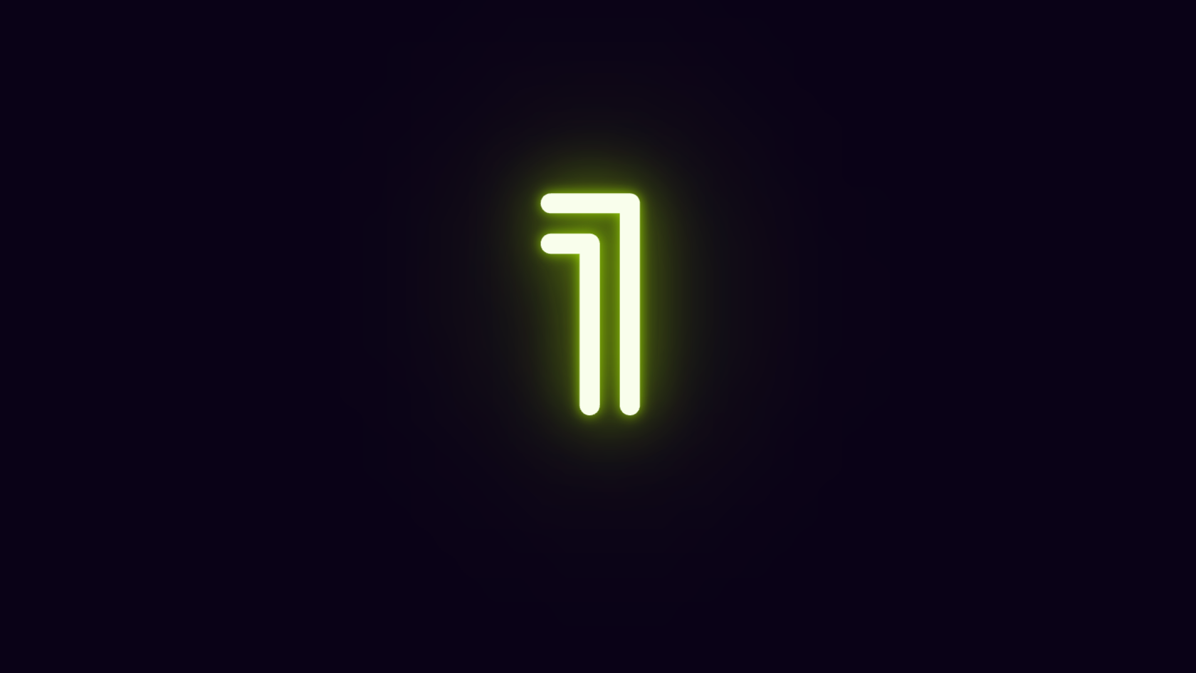 The number 1 in a neon green font on a black background. Minimalist presentation.